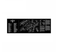 KODENOR AR15 AK47 Limpieza de Pistola Estera de Goma con Piezas Diagrama Instrucciones Armaduras Bench Mat Mouse Pad for g 1911 Beretta 92 HK USP (Color : MP004-AK47)