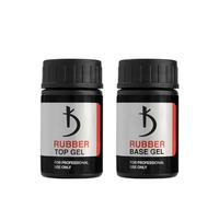 Kodi Professional Capa Base y Top Coat Semipermanente para Uñas - 2 * 14ml - Base Coat y Top Coat Esmaltes Semipermanentes - UV LED Manicura y Pedicura Kit