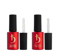 Kodi Professional Capa Base y Top Coat Semipermanente para Uñas - 2 * 7ml - Base Coat y No Wipe Top Coat Esmaltes Semipermanentes - UV LED Manicura y Pedicura Kit