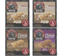 Kodiak Cakes S'mores - Barras masticables de proteína de granola, paquete variado, doble chocolate con alto contenido de proteínas, 100% granos integrales, paquete de 4 (20 barras en total)