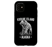 Kodiak Island Alaska USA - Oso Grizzly con diseño de Estilo Vintage Carcasa para iPhone 11