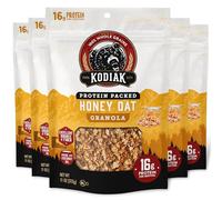 Kodiak Protein Granola, miel avena, desayuno de grano entero alto en proteínas, paquete de 5