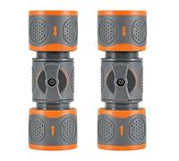 kodivenj Conector de manguera de jardín con válvula reguladora, 2 unidades, conector rápido con válvula de cierre para riego y limpieza
