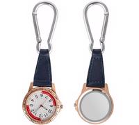 kodivenj Reloj de enfermera, reloj médico de piel sintética, reloj de bolsillo con carcasa de aleación de zinc con hebilla de metal, reloj de enfermera con manecillas luminosas, color dorado, dorado,