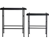 Kodu Mesa auxiliar de hierro en gris y negro 55x38x60