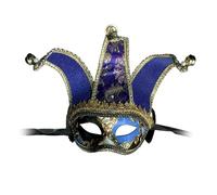 Kodxylytix Máscara de Mardi Gras para Halloween, cosplay, máscara facial para cumpleaños, carnaval, color azul