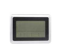 Kodxylytix Reloj de pared digital LCD grande, termómetro de escritorio, calendario, alarma, medidor electrónico de temperatura interior