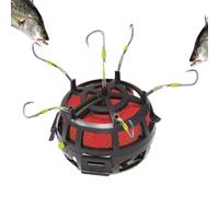 Köderkorb Zum Angeln | Federköder-Käfige Angelköderfalle | 360 Grad Drehende 6 Haken Montagen Für Tilapia Karpfen Wels Abenteuer Camping Reisen Ehemann