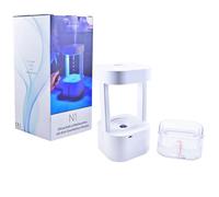 Kögler 61920 - Humidificador con Efecto antigravedad, Aprox. 13 x 13 x 23 cm, humidificador Ambiental con iluminación LED e ilusión óptica, Blanco, como humidificador o difusor de Aromas