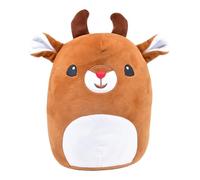 Kögler navideño 20089-Peluche de Navidad, Reno aplastado en marrón Claro, Aprox. 28,5 cm, Color Brown, One Size (20089)