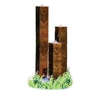 KÖHKO® Fuente de jardín Brasil 31001 de acero corten con iluminación LED (65-95-125 cm)