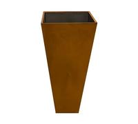 Köhko® Macetero de diseño de pirámide de acero corten Vina de 75 cm de altura | Maceta con aspecto oxidado