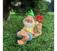 Köhko Macetero versátil con diseño de gnomo de Enano en Vacaciones en la Playa, Decorar tu jardín y apartamento, también Ideal para la decoración de Primavera y Verano