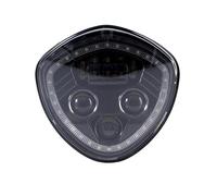 KOEHXJ Conjunto Faros Motocicleta Para Victoria Para Cruz Para Camino Para País 2017 Faro Delantero LED Para Motocicleta 60 W 12 V Color Negro Plateado(Dark Grey)