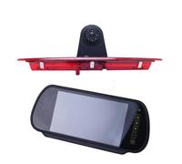 KOEHXJ Para Ford Para Transit Para Van 2015 2016 2017 2018 2019 2020 Cámara Visión Trasera Con Luz LED Freno Y Monitor 7 Pulgadas. 3ª Luz Freno Trasera Montaje Alto(B)