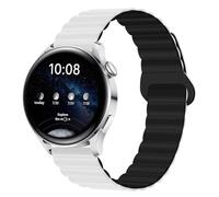 Koelaa 20mm Correa Silicona Compatible con Garmin Approach S50/Venu/Venu Sq 2/Vivoactive 5/Vivoactive 3, Remplacement Suave Deportiva Respirable, Correa Magnética de Silicona Ajustable-Blanco+Negro