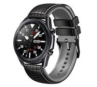 Koelaa 22mm Correa Silicona Compatible con Amazfit Bip 5/Cheetah/Cheetah Pro/GTR 4/GTR 3 Pro/GTR 2 eSIM/GTR 2e/Pace, Correa de Silicona Impermeables Deportivas-Negro+Gris