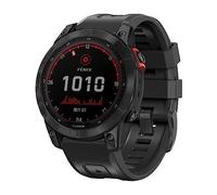 Koelaa 22mm QuickFit Silicona Correa para Garmin Tactix 8 47mm/Descent G2/Fenix7/7 Solar/6/5/Instinct, Respirable Silicona Correas Deportiva-Negro