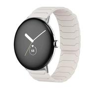 Koelaa Correa Compatible con Google Pixel Watch 2/1/3/4 (41mm), Correa de Repuesto de Silicona Suave Transpirable, Pulsera Deportiva Magnética Ajustable - Starlight
