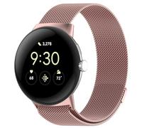Koelaa Correa Compatible con Google Pixel Watch 4/3/2/1 41mm, Pulseras de Repuesto de Metal de Acero Inoxidable Clásico, Correa de Metal Magnético Ajustable - Rosa