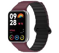 Koelaa Correa Compatible con Xiaomi Smart Band 9 Pro/8 Pro, Correa de Repuesto de Silicona Suave Transpirable, Pulsera Deportiva Magnética Ajustable para Redmi Watch 6/5/4 - Negro+Burdeos