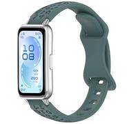 Koelaa Correa de Silicona con Estampado de Leopardo Compatible con Huawei Band 11/11 Pro - Correa Deportiva Transpirable y Suave, Reemplazo para Smartwatch Hombre Mujer - Verde aguja de pino