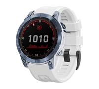 Koelaa Correa Silicona 22mm Quick-fit para Garmin Fenix 6 Pro/7/8 47mm/6/E/EPIX 2, Respirable Silicona Correas Deportiva para Garmin Epix Pro 47mm, Descent G2/G1, Forerunner 955/945/965 - Blanco
