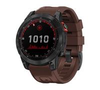 Koelaa Correa Silicona 22mm Quick-fit para Garmin Fenix 6 Pro/7/8 47mm/6/E/EPIX 2, Respirable Silicona Correas Deportiva para Garmin Epix Pro 47mm, Descent G2, Forerunner 955/945/965 - Marrón Oscuro