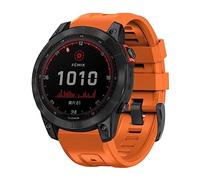 Koelaa Correa Silicona 22mm Quick-fit para Garmin Fenix 6 Pro/7/8 47mm/6/E/EPIX 2, Respirable Silicona Correas Deportiva para Garmin Epix Pro 47mm, Descent G2/G1, Forerunner 955/945/965 - Naranja