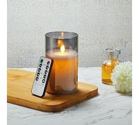Koelaa Velas de Batería, Velas LED, Velas sin Llama, Vela de Vidrio Realista Efecto, Velas que Funcionan con Pilas, Velas Remotas, Velas Electricas de Cera Reales, Velas para Navidad-7.5 * 15cm