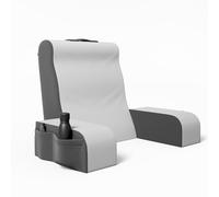 Kölbs - Cojín de Lectura de Espuma sólida, Soporte Completo de Gran Comodidad, Almohada para Sentarse en la Cama o sofá, para Leer, Ver la TV, Jugar, Soporte de Espalda con Brazos (Gris/Blanco, Alto)