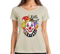 Kölle Alaaf Carnaval Colonia Jeck Clown Rainbow Peluca Carnaval Camiseta Mujer, naturaleza, XL