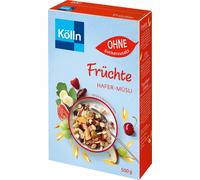 Kölln Muesli de Avena y Frutas sin Azúcar Añadido - 500 g Kölln