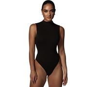 KOEMCY Body sin Mangas Mujer Sexy Cuello Alto Bodysuit Elegante Moldeador Reductor Vientre Plano Ropa Verano Monos de Vestir Camiseta Fit Adelgazante