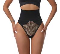 KOEMCY Braga Faja Reductora Mujer Cintura Alta Tanga Malla Control Abdomen Vientre Plano sin Costuras Adelgazante Efecto Moldeador Pantalon Antirozaduras