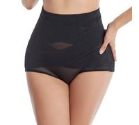 KOEMCY Bragas sin Costuras Mujer Braguita Alta Reductora Faja Invisible Adelgazante Braguitas Moldeadoras Abdomen Cintura Body Shaper (Negro/XL)