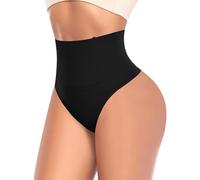 KOEMCY Bragas sin Costuras Mujer Tanga Faja Reductora Invisible Braguitas Moldeadoras Cintura Alta Pantalones Invisible Braguita Shapewear (Negro/XL)
