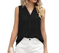 KOEMCY Camiseta Tirantes Mujer Tank Top Camisola Verano Blusa Cuello V sin Mangas Tops Elegante Ropa Casual Algodon Camisetas Deportiva Blusa Suelta