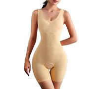 KOEMCY Body Moldeador Mujer Body Reductor Shapewear Bodysuit Fajas Reductoras Lencería Moldeadora Adelgazantes Ropa Interior Modelador de Cuerpo Completo Bodies Moldeadores (Beis, XL-XXL)