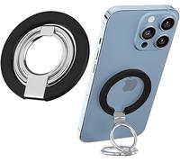 Koemcy Soporte De Anillo para Teléfono Móvil Soporte De Anillo Giratorio 360 Grados Agarre para Smartphone Compatible con iPhone Y Android Azul Claro 1 Unidad(Black)