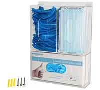 KOEMEHR Scatola portaoggetti per guanti usa e getta dispenser per maschere triplo porta guanti a rete per capelli, dispenser in acrilico con coperchio per organizer da parete per servizio alimentare