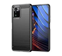 König Design Funda para teléfono móvil compatible con Xiaomi Poco X3 GT, aspecto de cartbon, negro