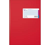 König & Ebhardt libro de negocios, de plástico reforzado con cartón, cuadrado, A4, 210 x 297 mm, 144 hojas, rojo