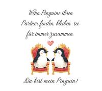 König & Königin der Liebe - Romantisches Notizbuch für Paare: Süße Pinguine mit Krone als Symbol ewiger Liebe - Perfektes Geschenk zum Valentinstag, Jahrestag oder einfach für zwischendurch