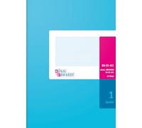 König und Ebhardt 8615411 - Libro de cuentas (1 columna, A5, 148 x 210 mm, 40 hojas), color azul claro y magenta