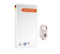 Könighaus Calefacción de Infrarrojos - 600 Vatios - Certificado ✓ Doble Protección contra Sobrecalentamiento ✓ se Calienta en 2-4 Minutos ✓ Montaje en Pared ✓ con termostato