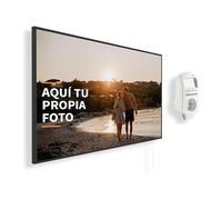 Könighaus Calefactor por Infrarrojos con tus Fotos e Imágenes con 5 Años de Garantía - Made in Germany (Carga tu Propia Imagen y Consigue un Diseño Único) (1200W - marco negro) - incl. Termostato