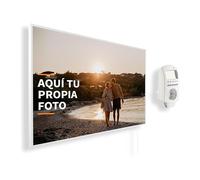 Könighaus Calefactor por Infrarrojos con tus Fotos e Imágenes con 5 Años de Garantía - Made in Germany (Carga tu Propia Imagen y Consigue un Diseño Único) (600W - marco blanco) - incl. Termostato