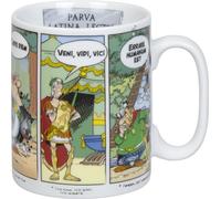 Könitz Becher Asterix - Latein | Taza de porcelana de 460 ml, apta para lavavajillas y microondas, apta para café, té y cacao
