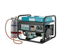 Könner&Söhnen KS 3000G Generador gasolina GLP 3000W, generador dual fuel | Generador de emergencia, híbrido, alternador de cobre 16A, 230V, para apagones, generador para obras, para cortes de luz